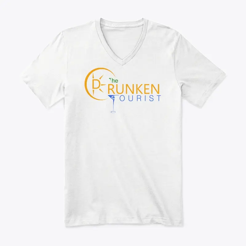 Men's Drunken Tourist White V-Neck